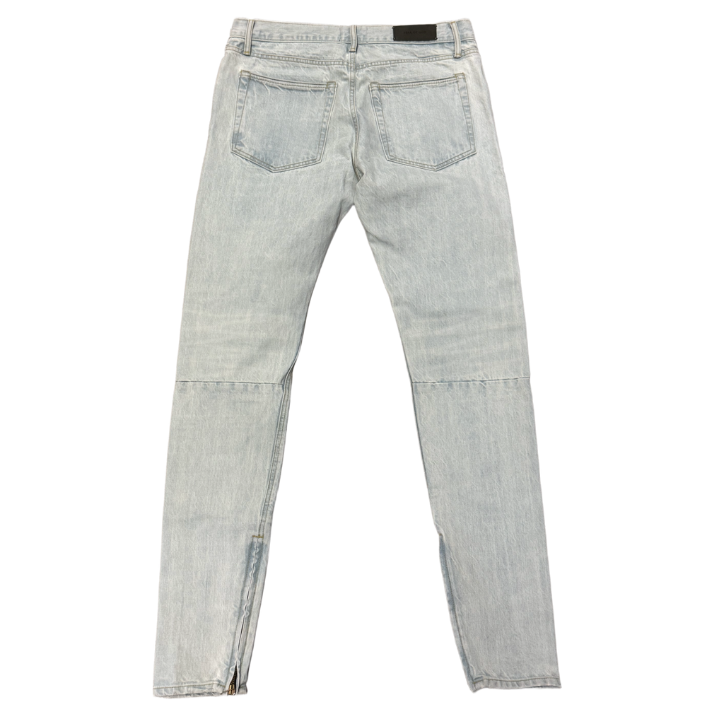 Fear of God 'Light Wash' Slim Fit Zipper Jeans