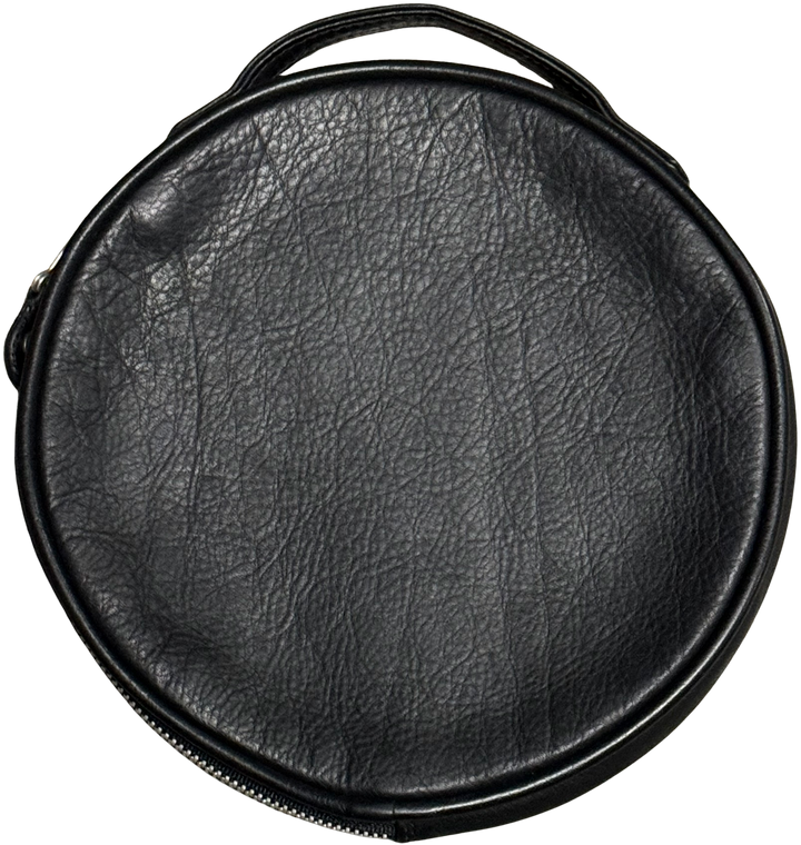 Chrome Hearts 'Black' Fleur De Lis Leather Cable Case