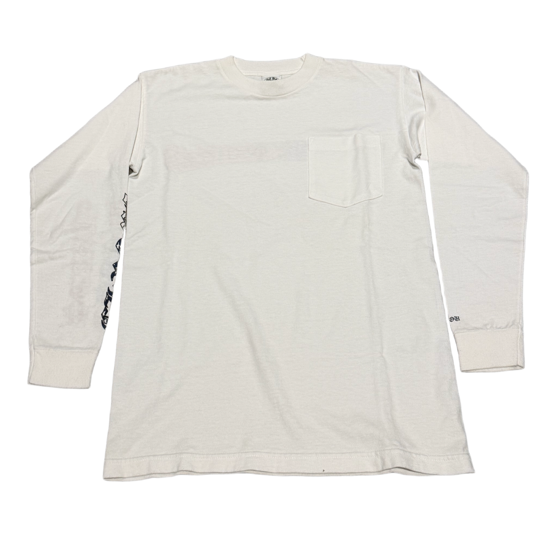 Chrome Hearts 'USA Scroll' White Pocket Longsleeve Tee