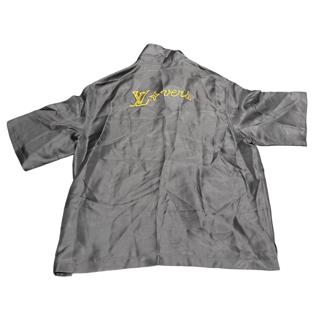 Louis Vuitton 'Silver' LV Lovers Lasso Silk Shirt