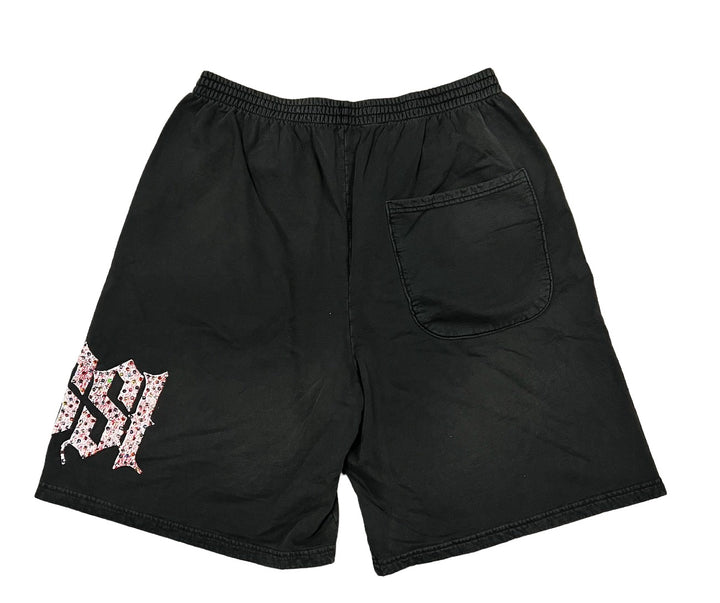 Bossi 'White and Red Splat' Grey Sweat Shorts