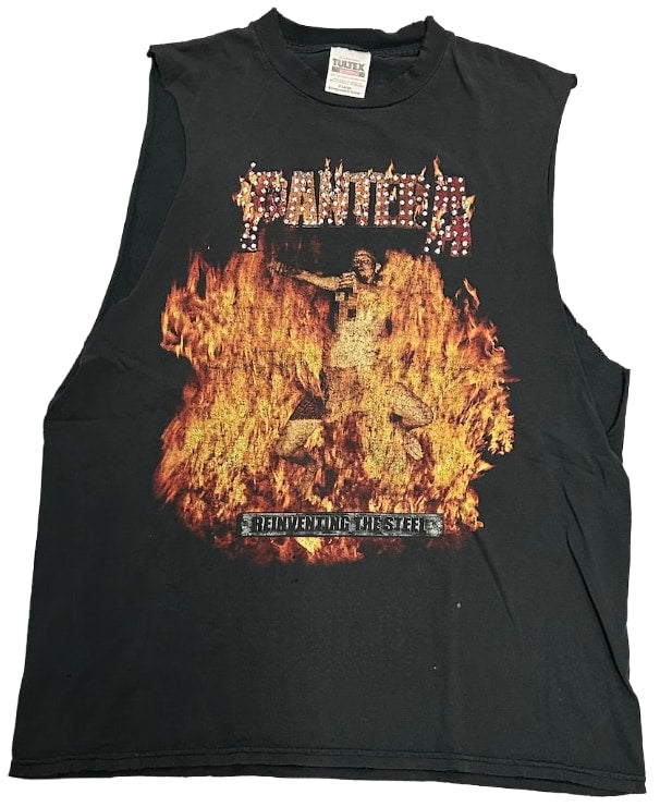 Pantera 'Reinventing The Steel' Rhinestone Vintage Cutoff Tee
