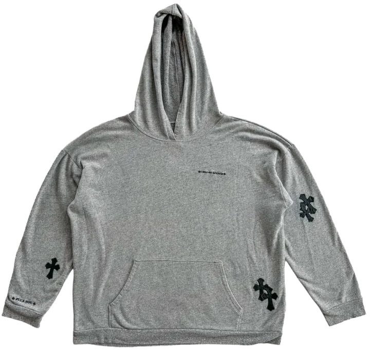 Chrome Hearts 'Grey' Black Cross Patch Hoodie