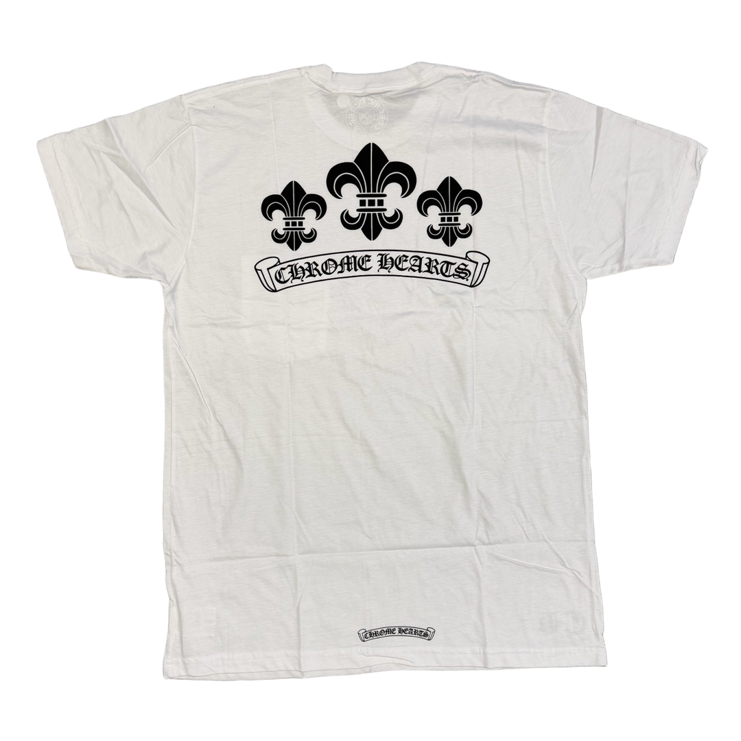 Chrome Hearts 'Triple Fleur' White Pocket Tee