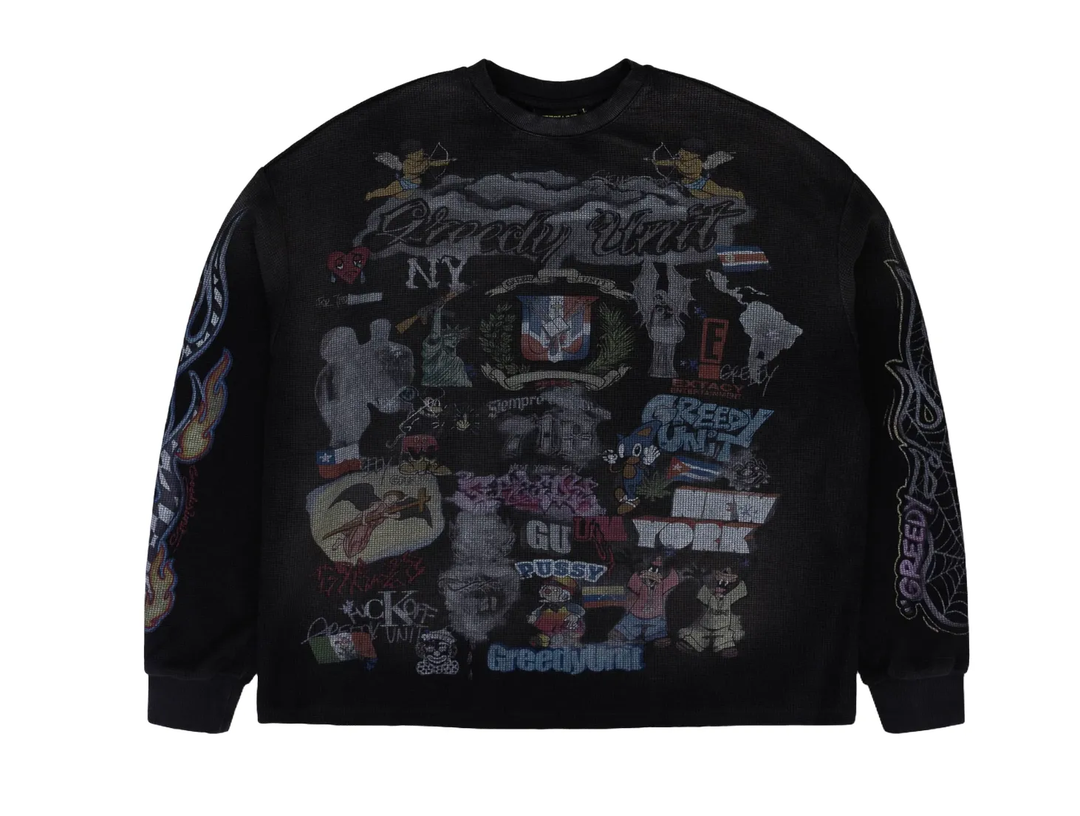 Greedy Unit 'All Over' Black Thermal