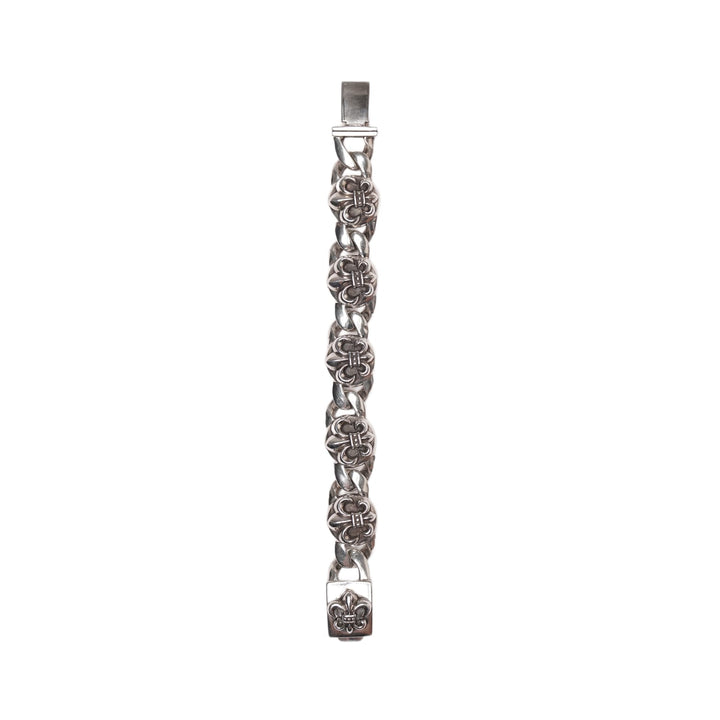 Chrome Hearts 'Fleur De Lis' Cuban 5 Link Bracelet