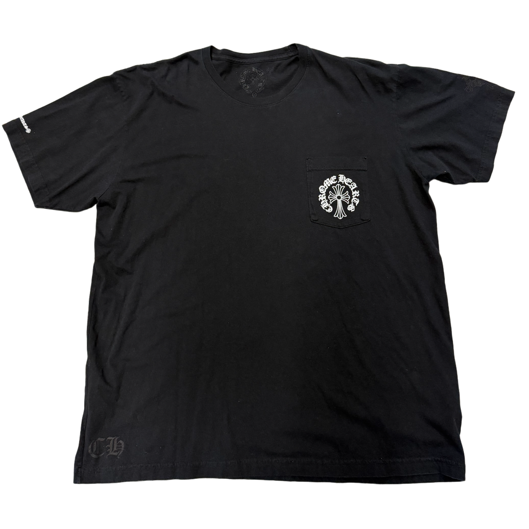 Chrome Hearts 'Cross Logo' Black Pocket Tee