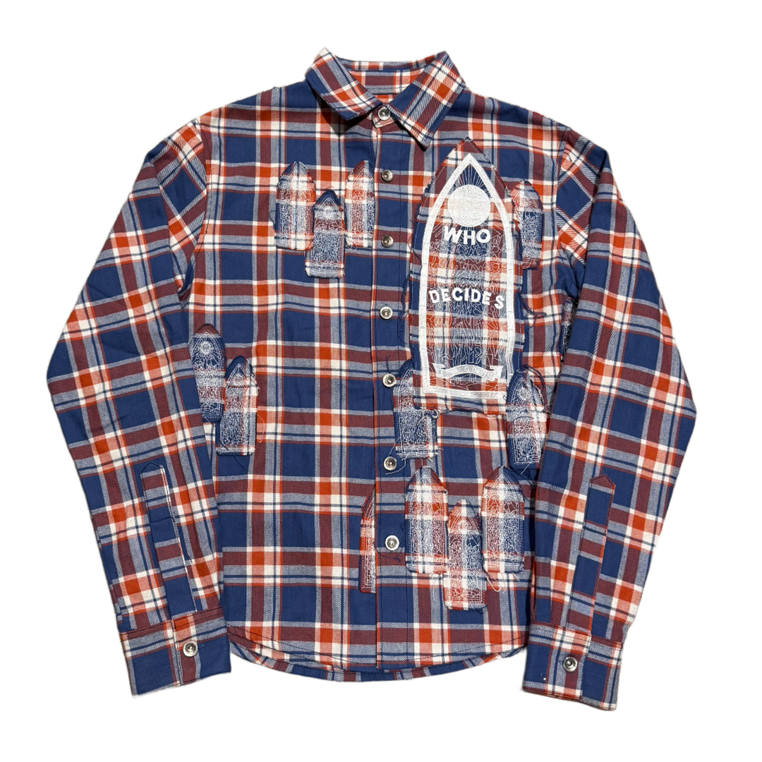Who Decides War 'Blue/Red' Glory Patch Flannel