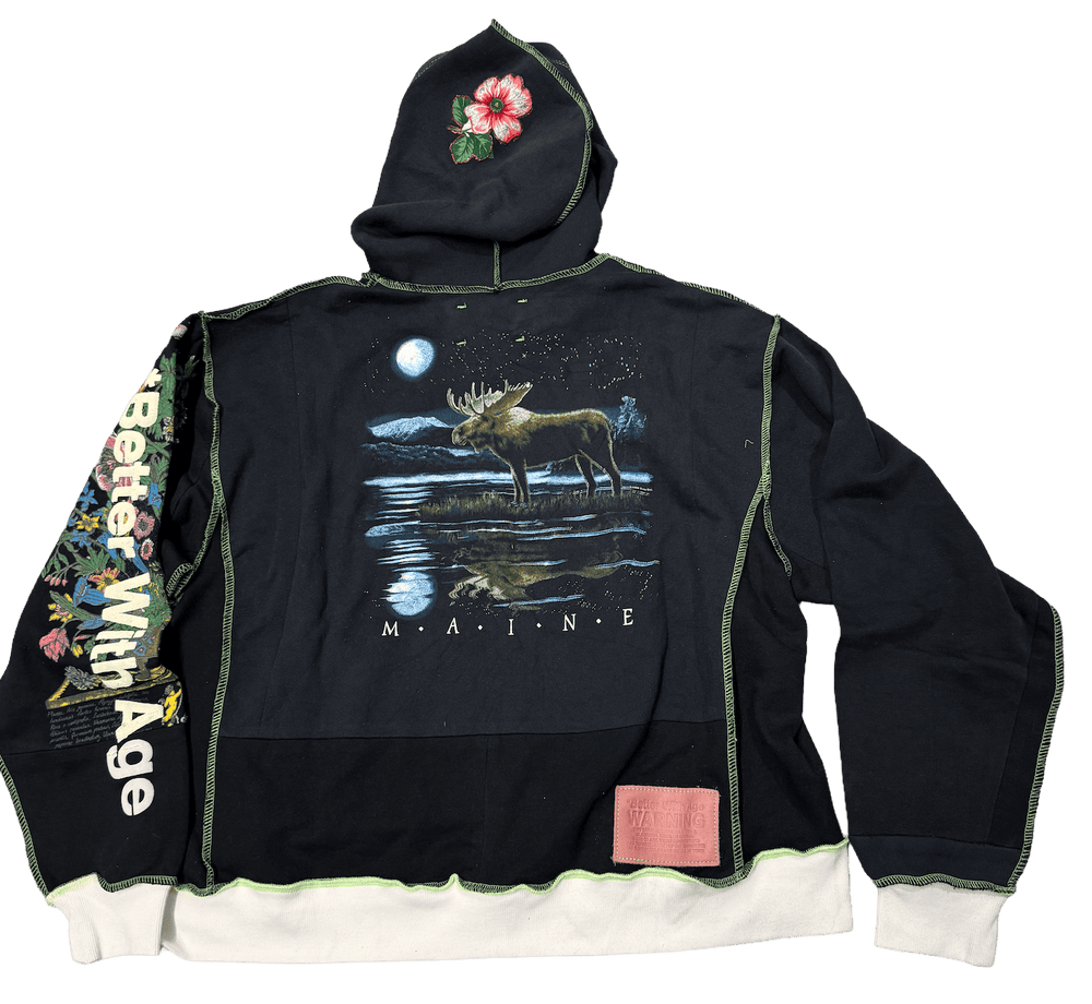 *Better With Age 'Halifax Reconstructed' Zip Up Black Hoodie