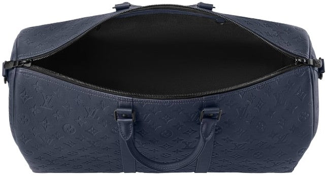 Louis Vuitton 'Navy Monogram' Keepall Bandoulière 50