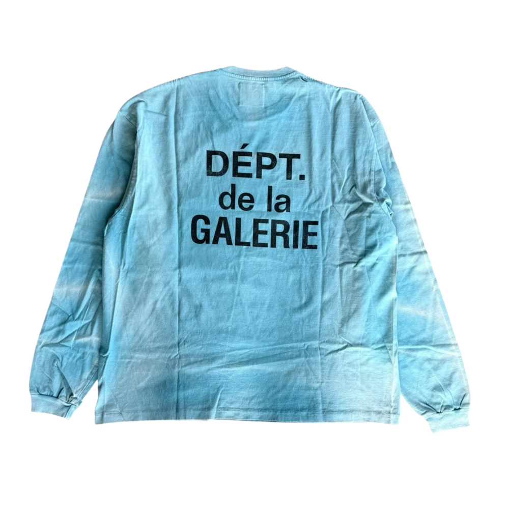 Gallery Dept 'Blue/Black' French Logo Longsleeve Tee