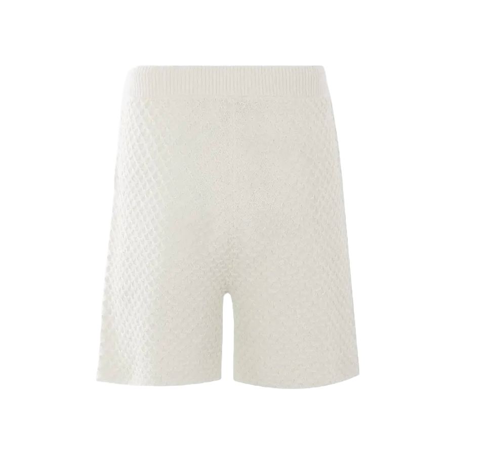 Casablanca 'Summer' Cream Monogram Towel Shorts