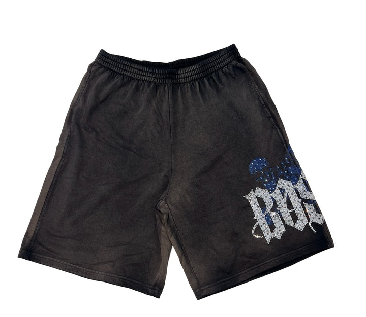 Bossi 'Blue Skull' Faded Wash Shorts