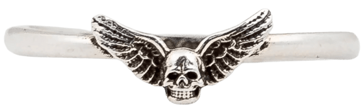 Chrome Hearts 'Foti Wings' Silver Bubblegum Ring