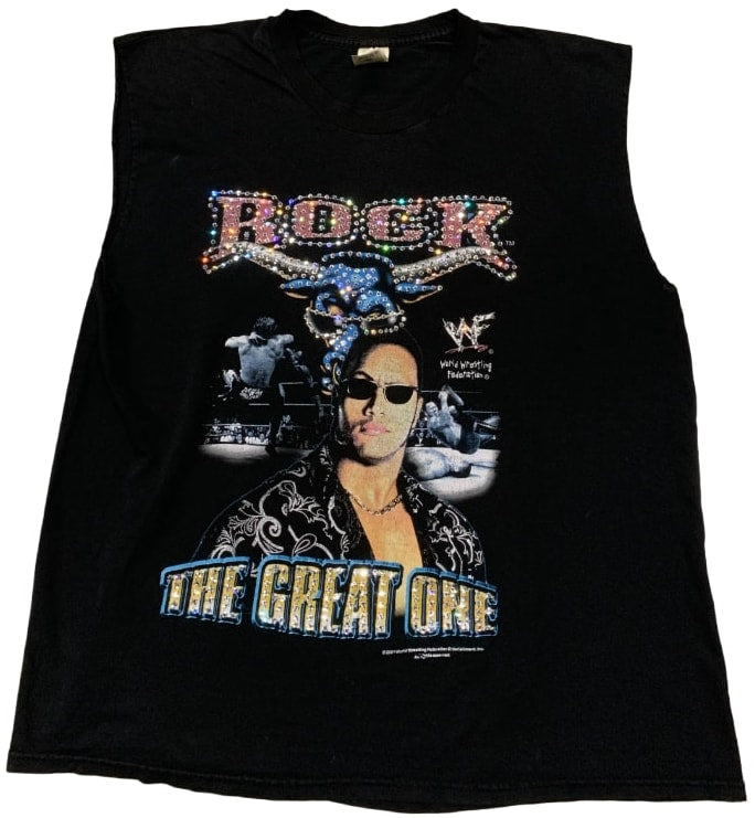 The Rock 'The Great One' Rhinestone Vintage Cutoff Tee