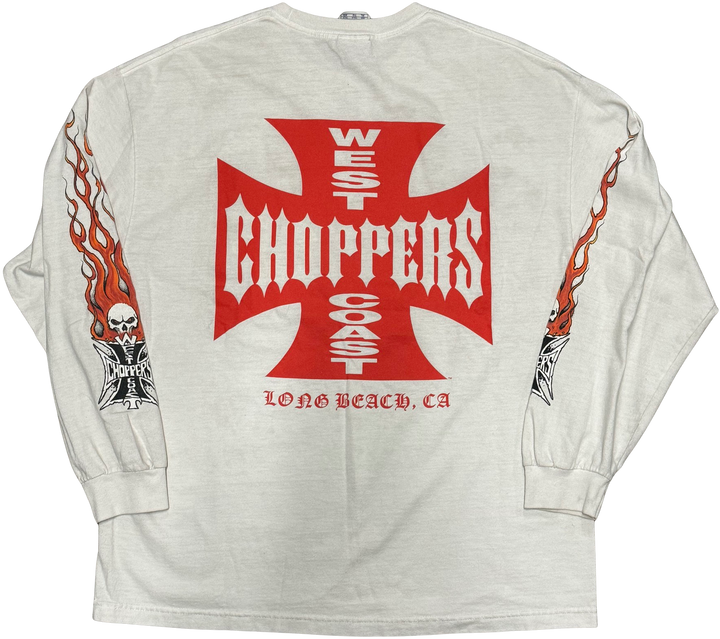 West Coast Choppers 'CFL' White Vintage Longsleeve Tee