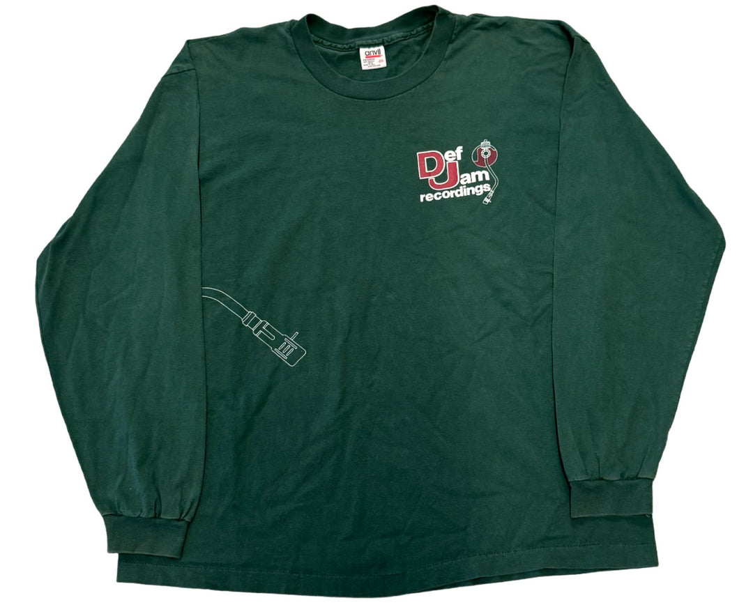 Def Jam Recordings Green Longsleeve Vintage Tee