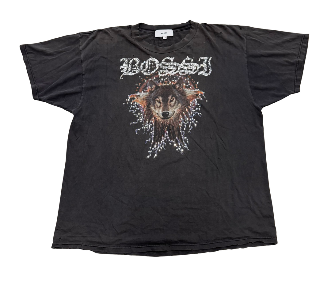Bossi 'Outpost' Harley Davidson Vintage Rhinestone Tee
