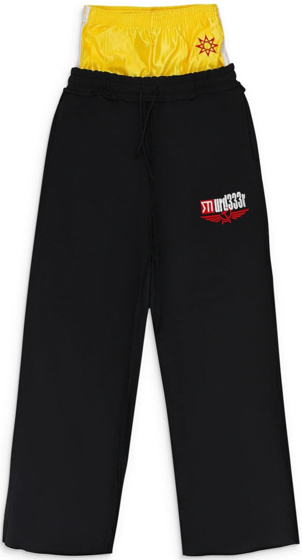 Murd333r.fm x Greedy Unit 'Oil' Black Layer Sweatpants