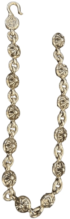 Chrome Hearts 'Crossball' 10in Ball Chain Bracelet