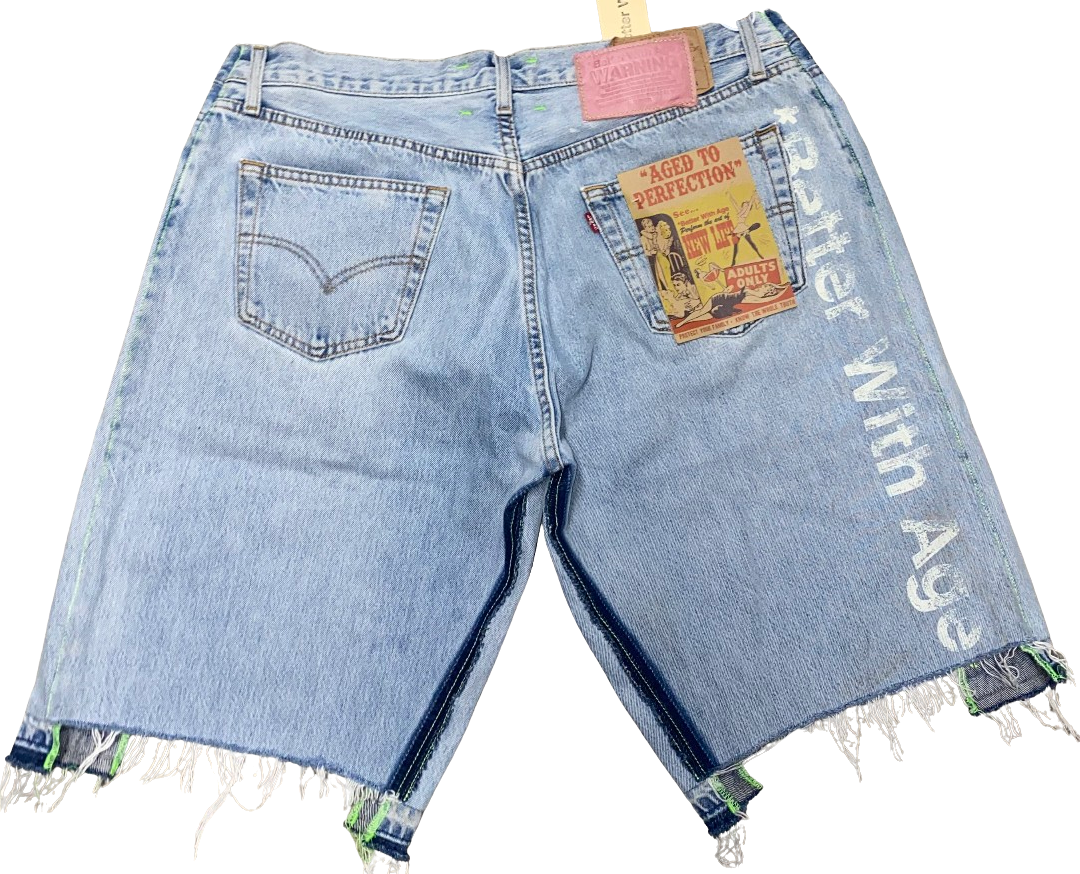 *Better With Age 'Monroe' Triple-Wide Denim Shorts