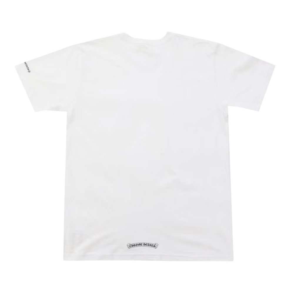 Chrome Hearts 'White' Neck Letters Logo Tee
