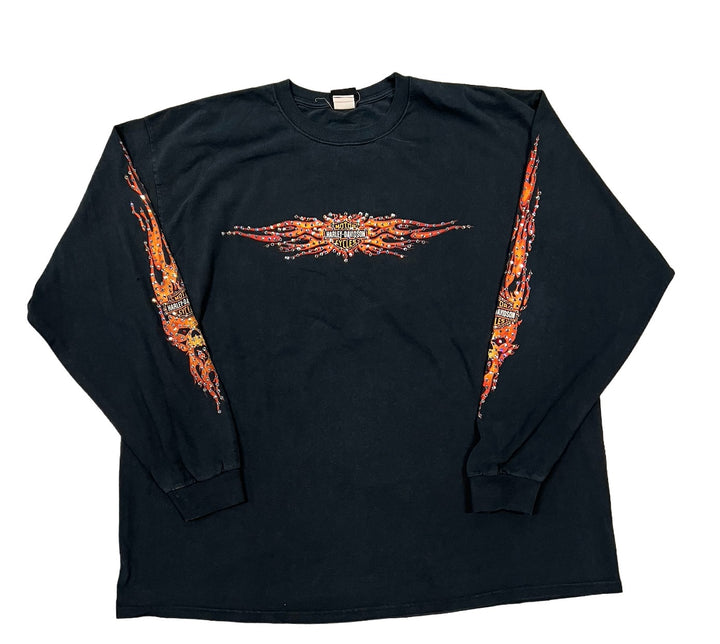 Harley Davidson 'Manchester' Rhinestone Vintage Longsleeve