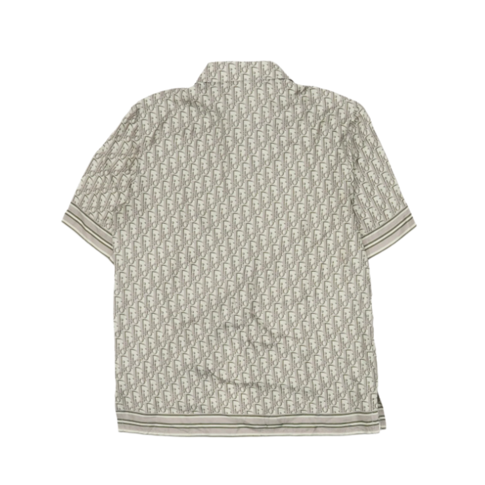 Dior 'Grey/Olive' Oblique Button Up Silk Shirt