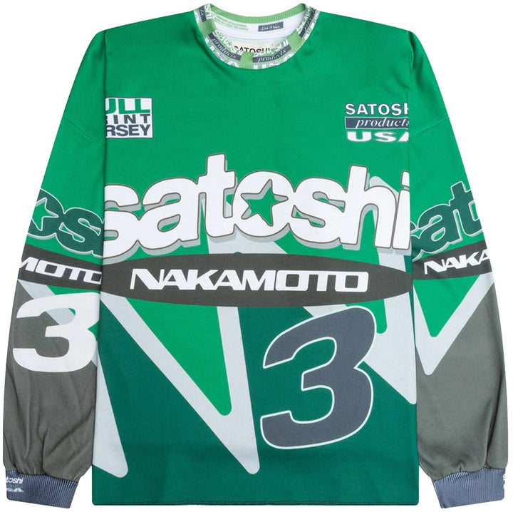 Satoshi Nakamoto 'Green' Speedway Longsleeve Jersey