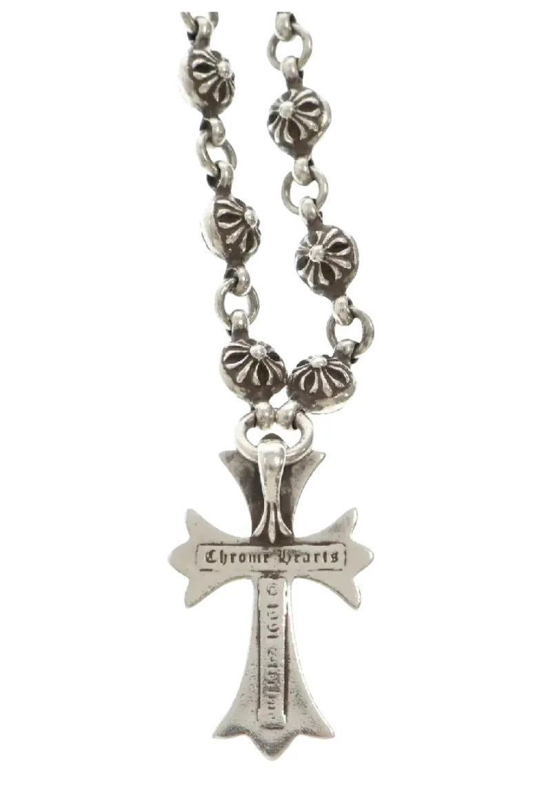 Chrome Hearts 20’ Silver Cross Ball Necklace Chain