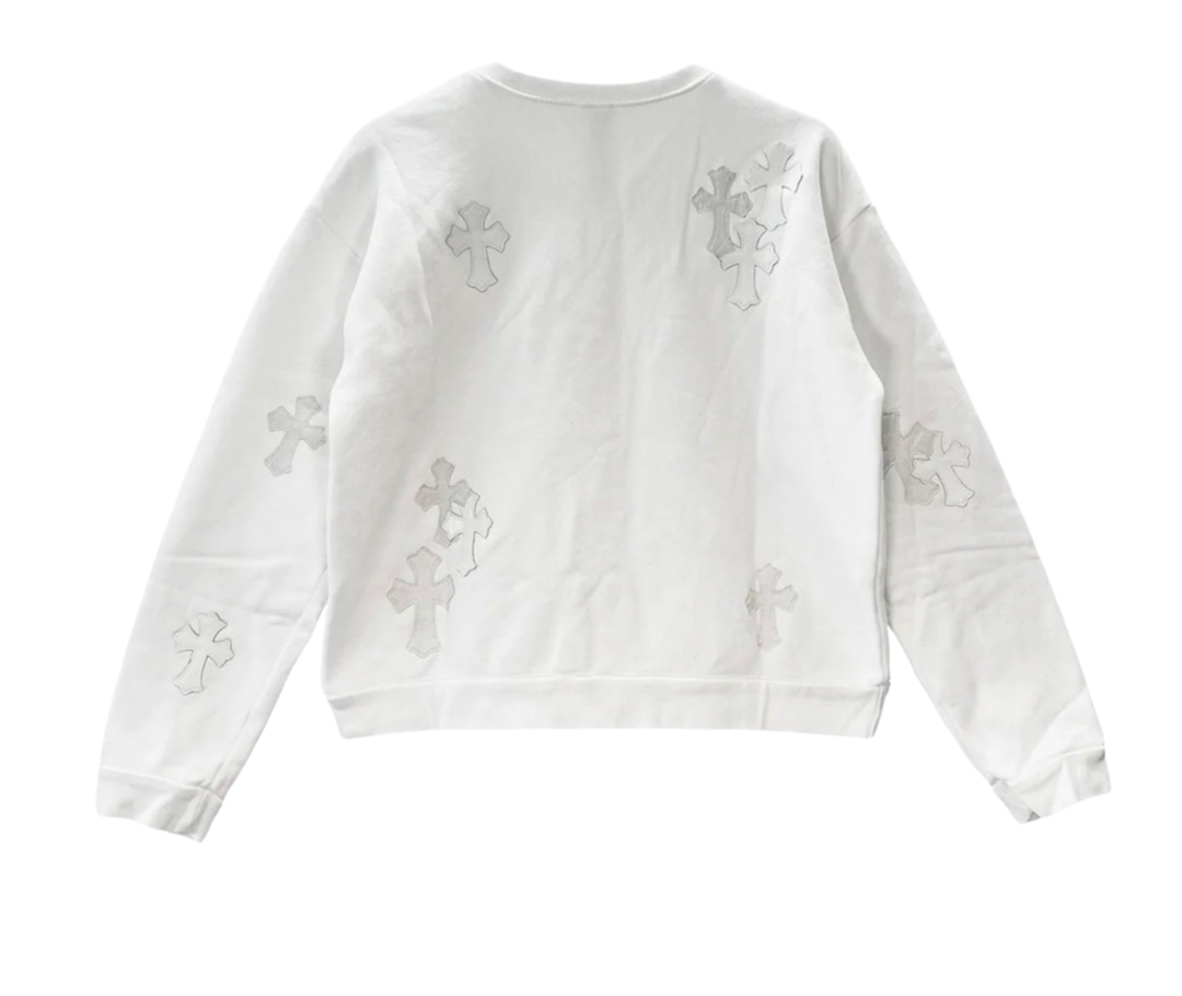 Chrome Hearts White Sweatshirt '23 Crosses'