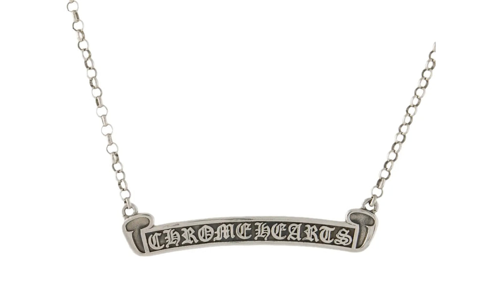 Chrome Hearts Scroll Label Chain Necklace
