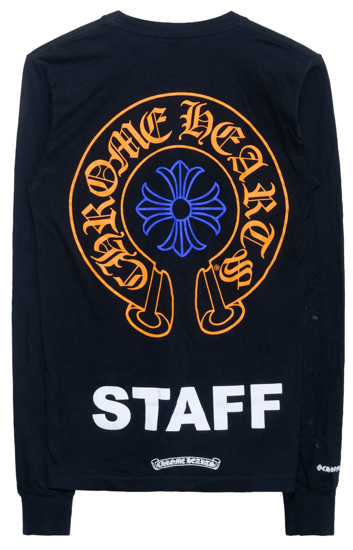 Chrome Hearts 'Staff Orange Blue' Black Longsleeve