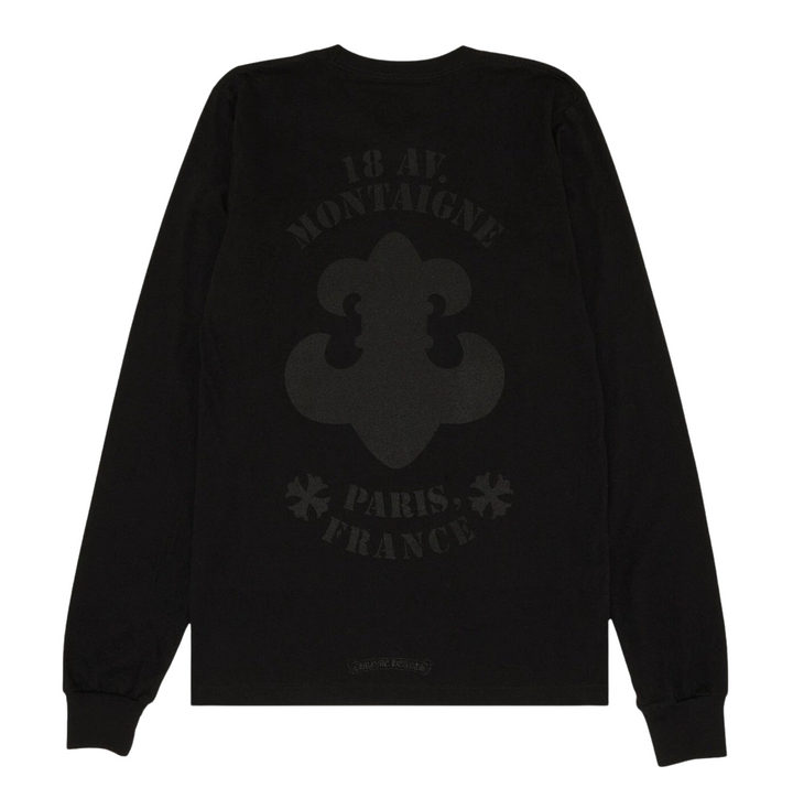 Chrome Hearts 'Avenue Montaigne' Black Longsleeve Tee