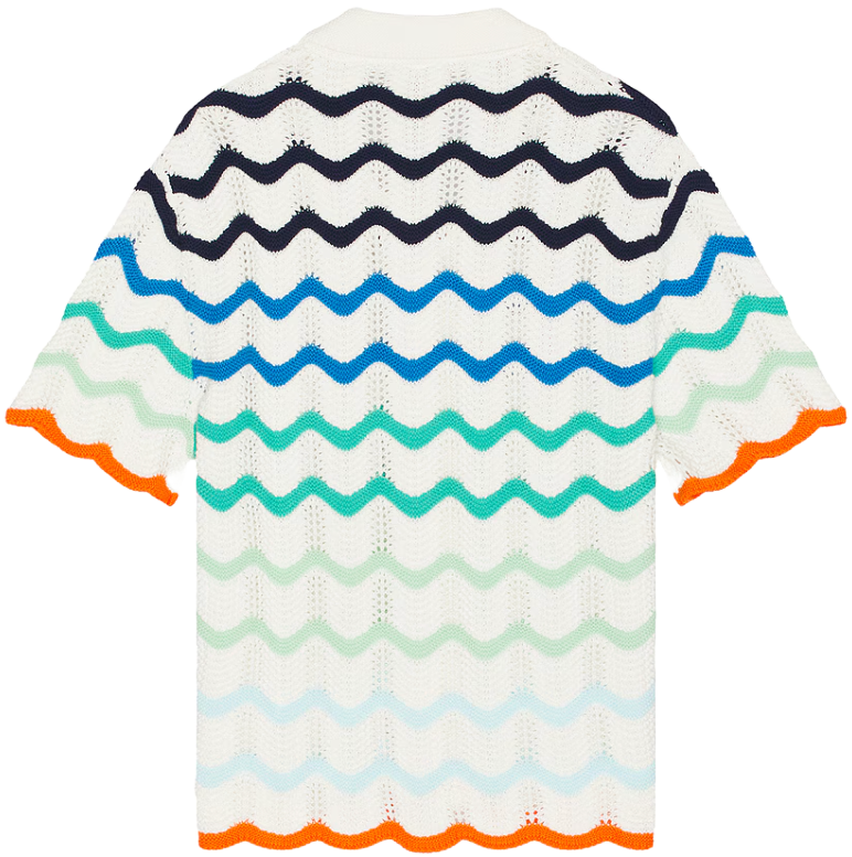 Casablanca 'Blue Gradient' Wave Knit Shirt