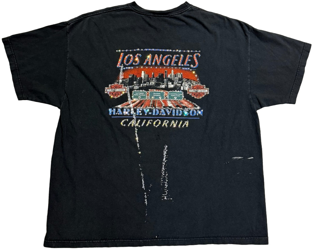 Harley Davidson 'Los Angeles' Rhinestone Vintage Tee