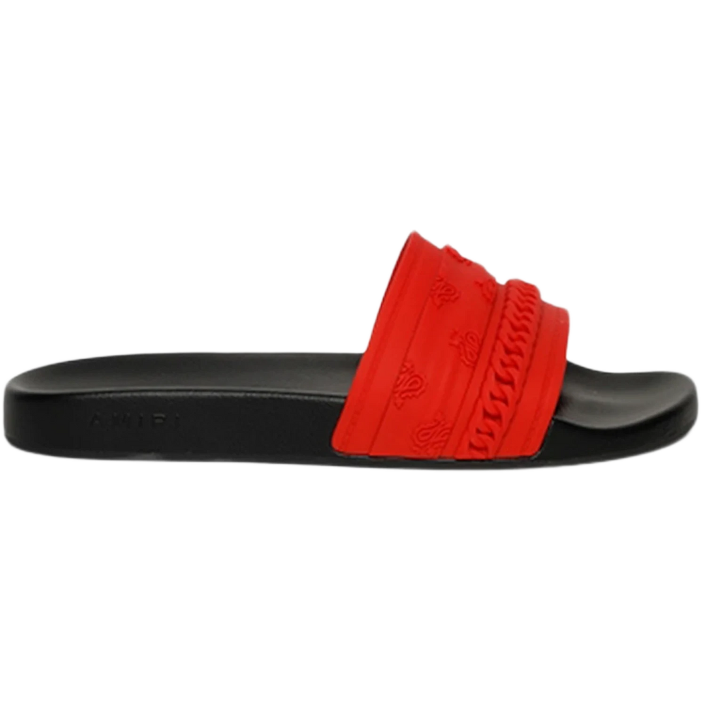 Amiri 'Red Bandana Chain' Pool Slide 