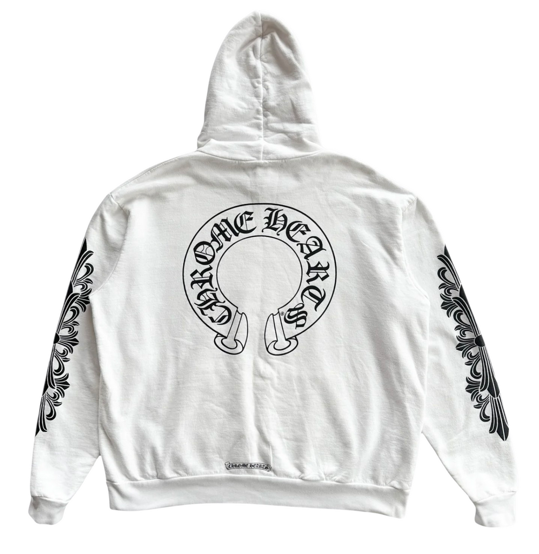 Chrome Hearts 'White' Horseshoe Logo Hoodie