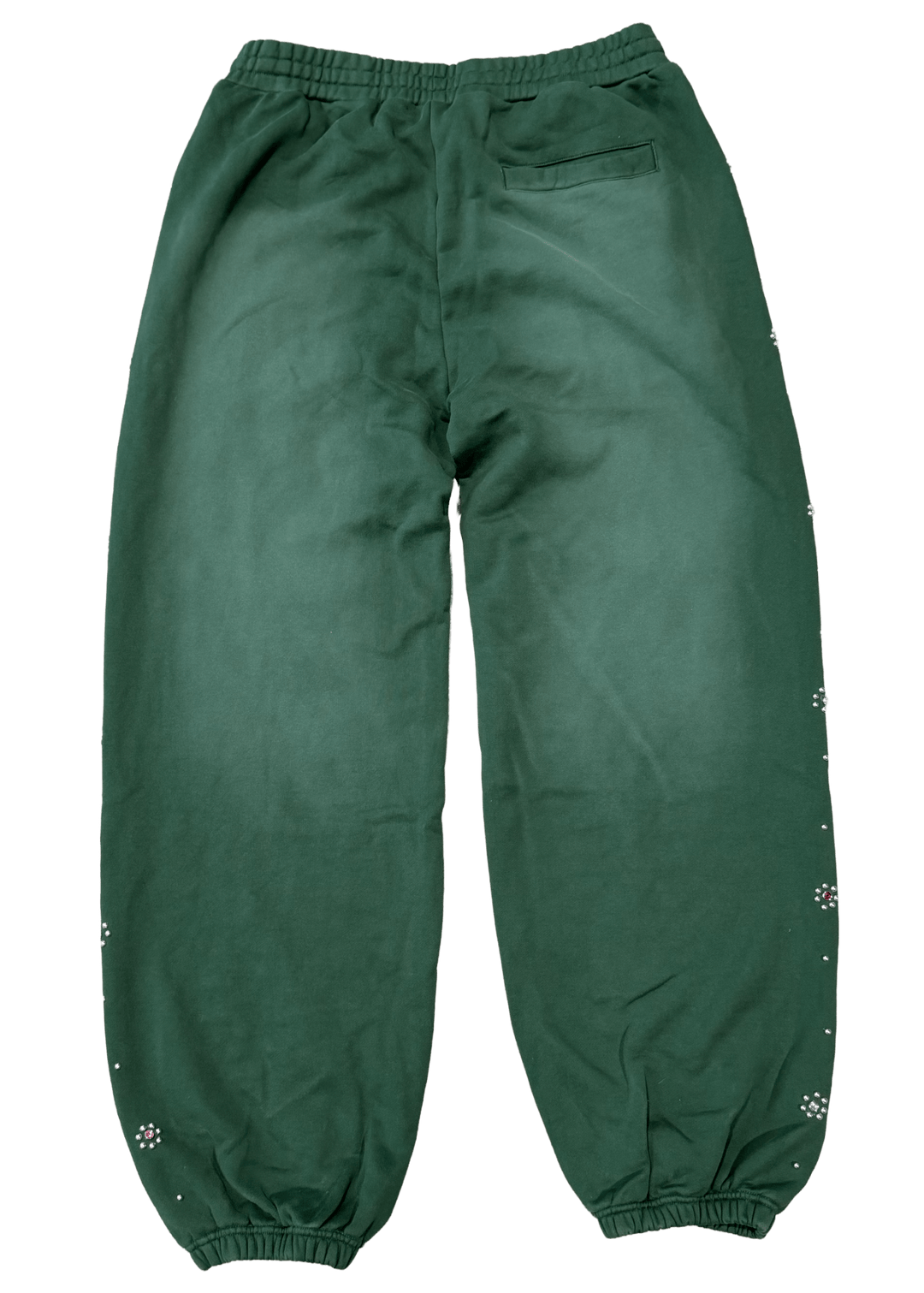 Happy Memories Don't Die HMDD 'Green Flower' Studded Sweatpants