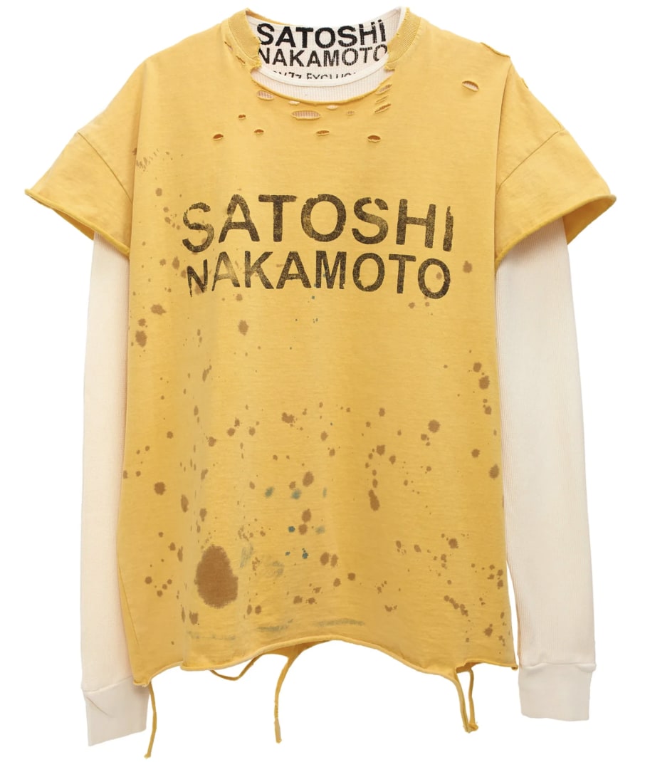 Satoshi Nakamoto 'Yellow' Luke Thermal Longsleeve Tee