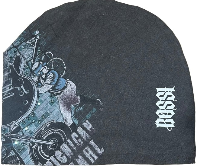 Boissi 'Mustang' Rhinestone Vintage Beanie