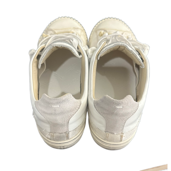 Maison Margiela 'White Round Toe' Lace Up Sneakers