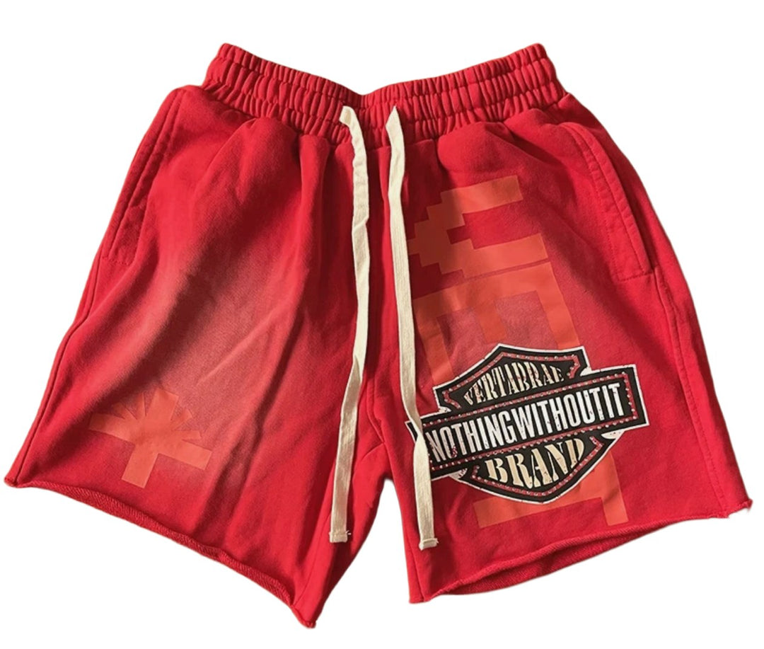 Vertabrae 'Red' Emblem Shorts
