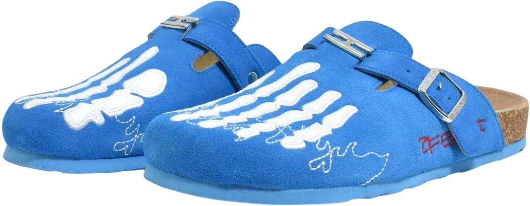 Octavious Marks x The Edge Of Earth Synergy 'Fish Bone' Blue Clogs