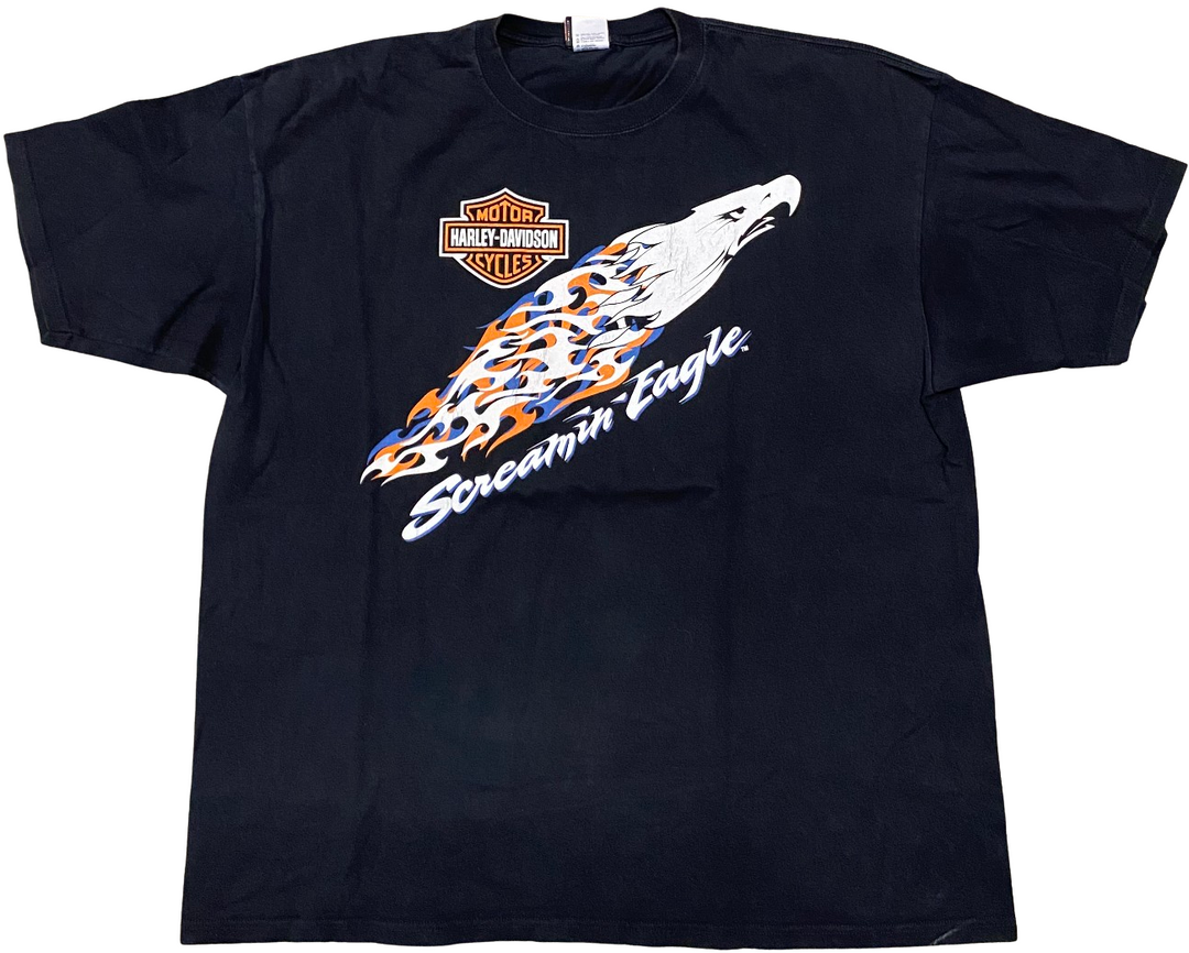 Harley Davidson 'Screamin Eagle' Black Vintage Tee