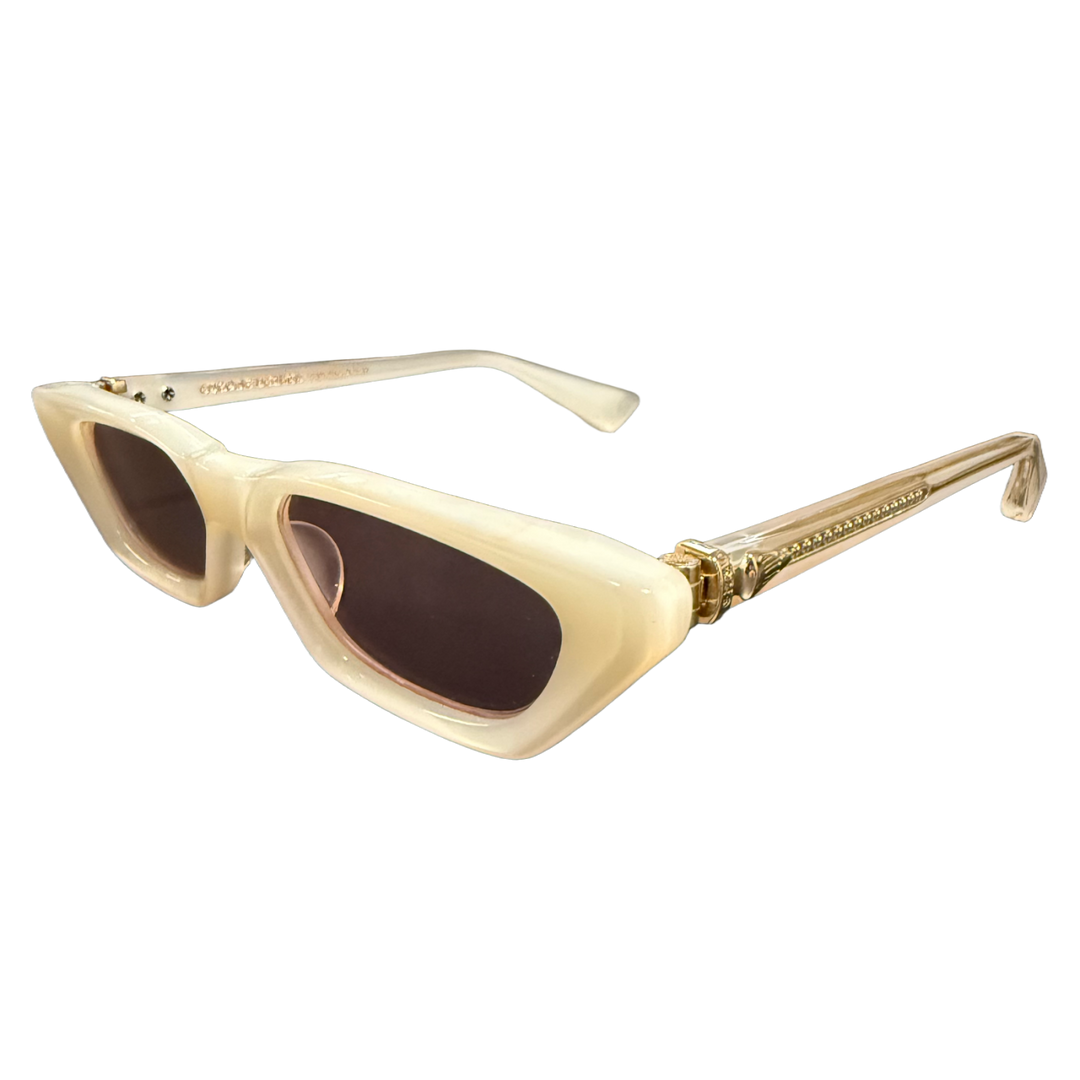 Chrome Hearts 'Sluntuation' White/Gold Sunglasses