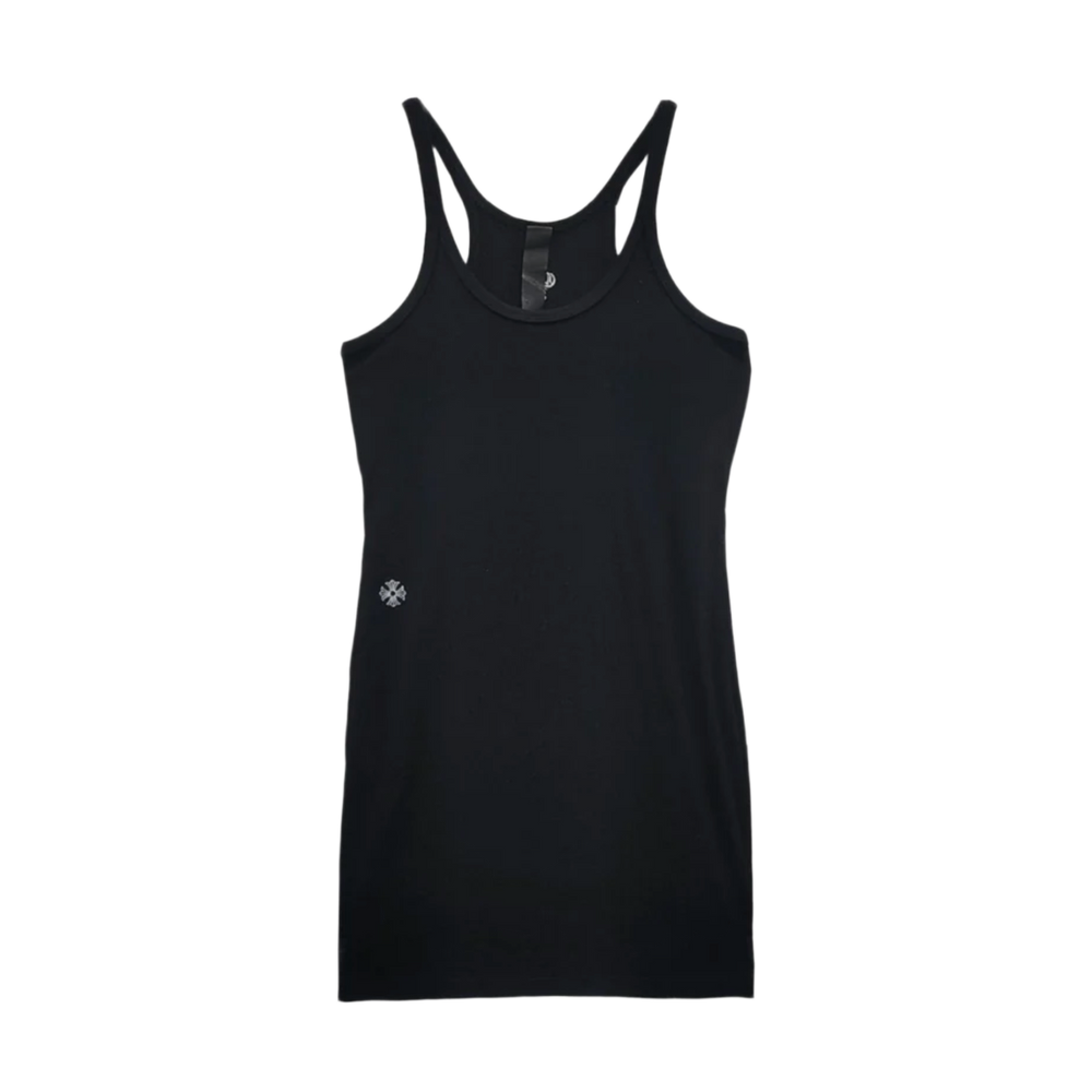 Chrome Hearts 'Bad Seed CH Plus Cross Embroidered' Black Rib Tank Top