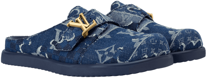 Louis Vuitton 'Navy Boro' Easy Mule Slippers