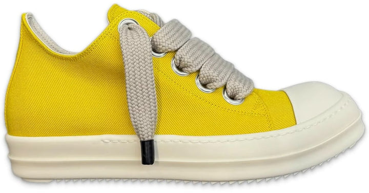 Rick Owens 'Lemon' Canvas Jumbo Lace Low Sneakers