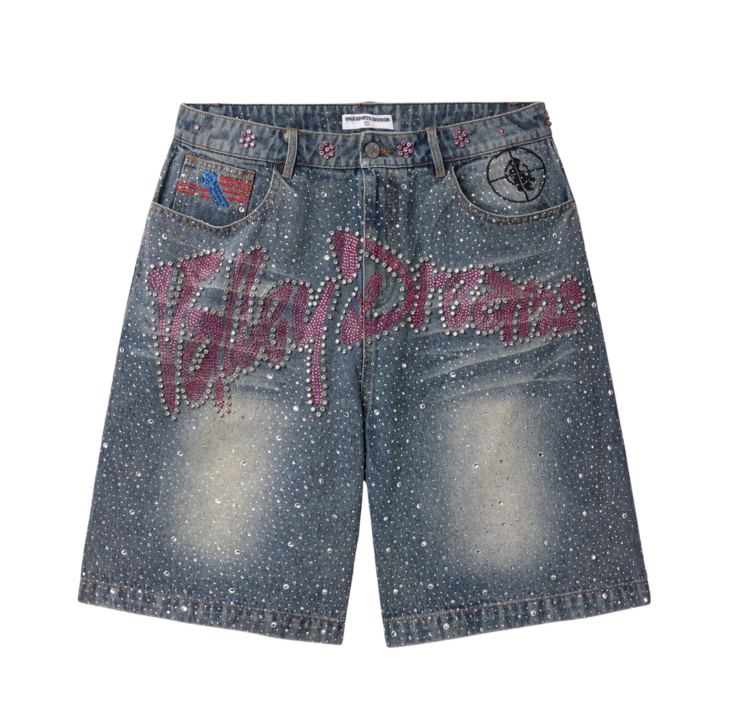 Vale Forever 'Iced Out' Denim Shorts